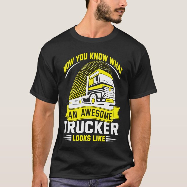 Camiseta Awesome Trucker  Truck Driver (Anverso)