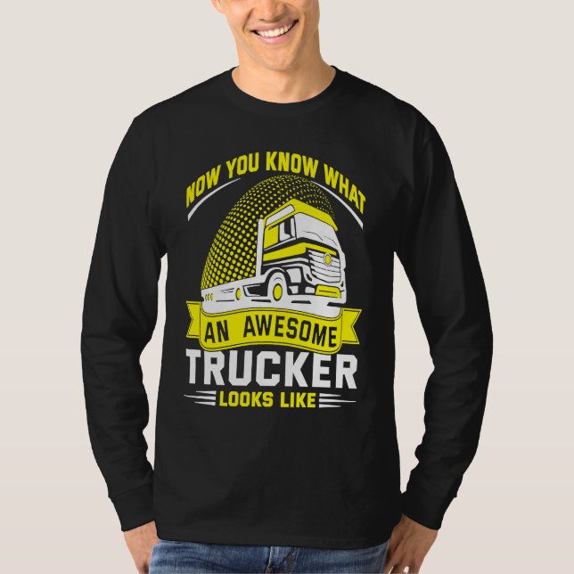 Camiseta Awesome Trucker  Truck Driver (Anverso)