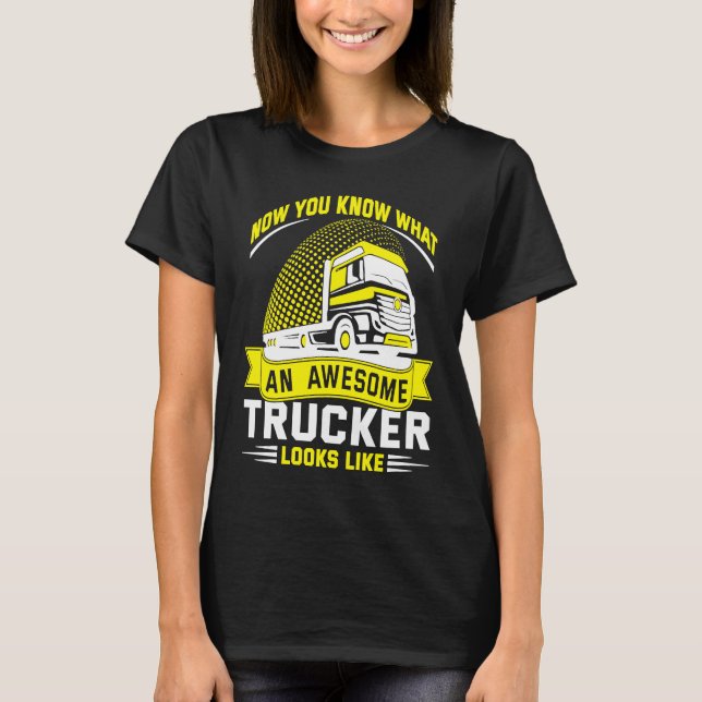 Camiseta Awesome Trucker  Truck Driver (Anverso)