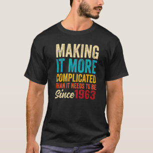Camiseta Awesome Vintage Birthday Born in 1963 for Men & Wo