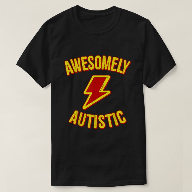 Camiseta Awesomely Autistic (Diseño del anverso)