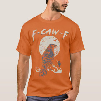 Camiseta awF Black Crow Pun Funny Bird Cawing Grunge Meme 1