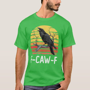Camiseta awF Black Crow Pun Funny Bird Cawing Grunge Meme 1