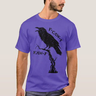 Camiseta awF Black Crow Pun Funny Bird Cawing Grunge Meme 2