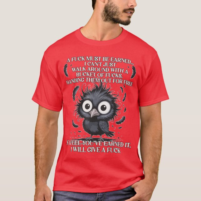 Camiseta awF Hombres Grunge De Ave Grunge De Crow Pun Grunn (Anverso)