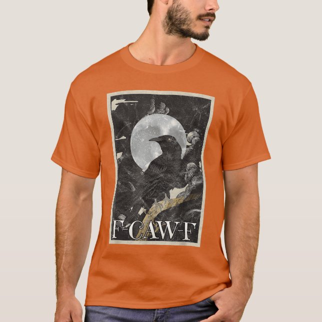 Camiseta awF Raven Crow Pun Grunge Gótico (Anverso)