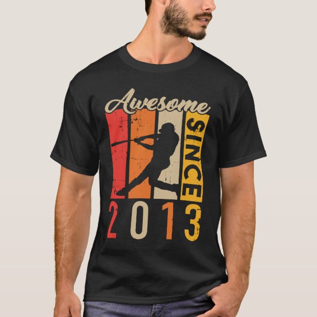 Camiseta Awsome Since 2013 Baseball Player (Anverso)