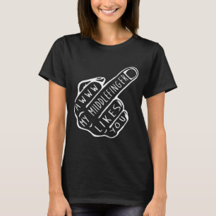 Camiseta Awww mi dedo del medio te quiere