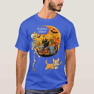 Camiseta Awww Snap Halloween Corgi Dog Bring Broken Leg of