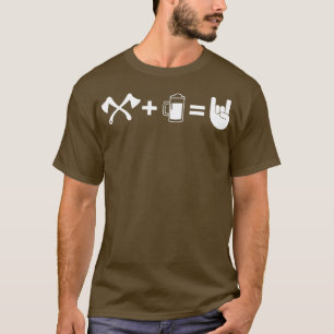 Camiseta Ax Arrojando Ax Beer Rock N Roll Fun Hatchet Toss