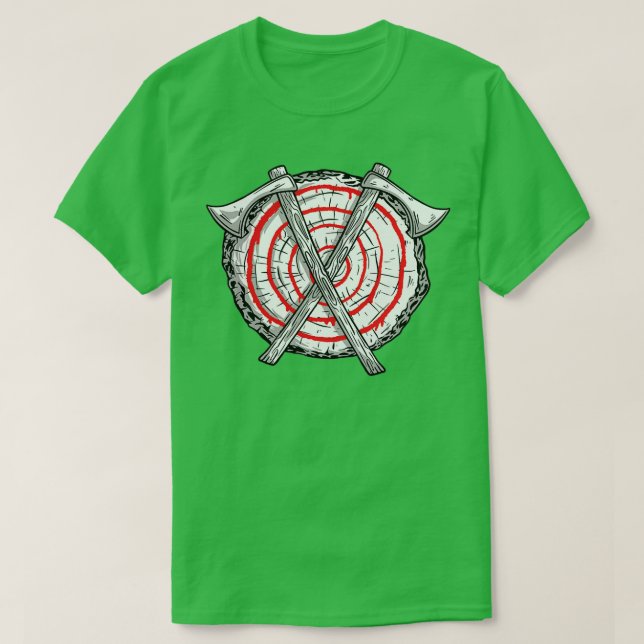 Camiseta Ax Arrojando Eje De Guerrero Viking (Diseño del anverso)