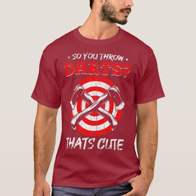 Camiseta Ax Arrojándole Arrojadores Ax De Dardos (Anverso)