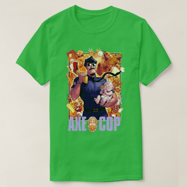 Camiseta Ax Cop Merch 4 (Diseño del anverso)