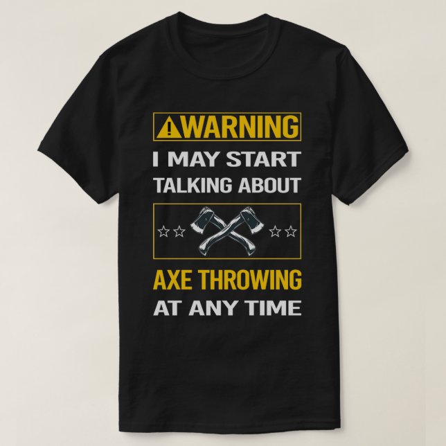 Camiseta Ax de advertencia divertida que lanza TShirt clási (Diseño del anverso)