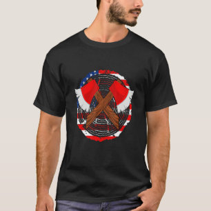 Camiseta Ax Hatchet Bandera Americana Ax Throwing