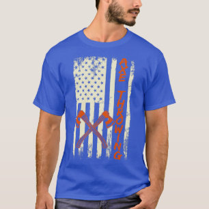 Camiseta Ax lanzando bandera estadounidense tirando ejes Cl