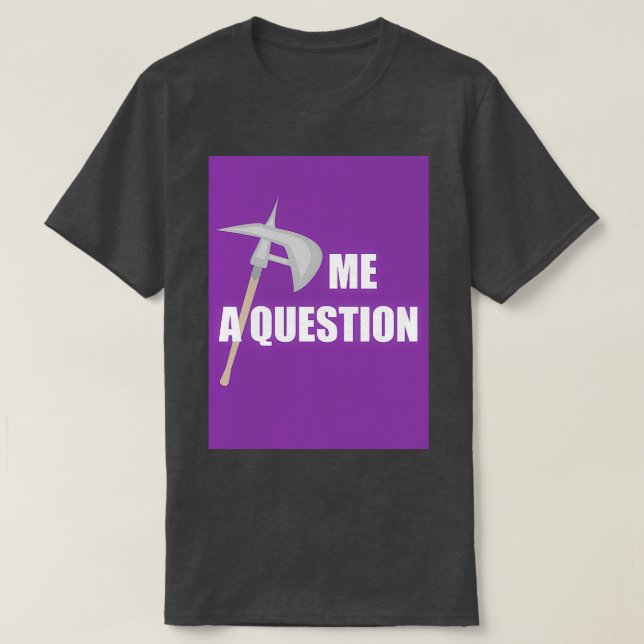 Camiseta Ax me una pregunta 2 púrpura (Diseño del anverso)