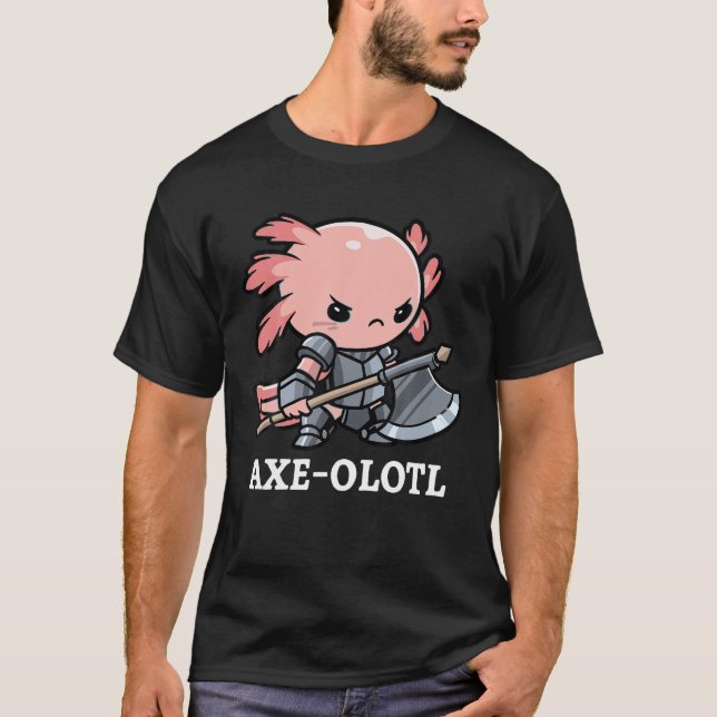 Camiseta Ax olotl Warrior Axolotl Mexicano Salamander Ax F (Anverso)