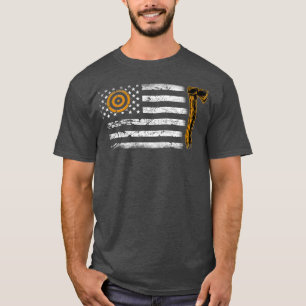 Camiseta Ax Thrower Gira La Bandera Estadounidense Hatchet