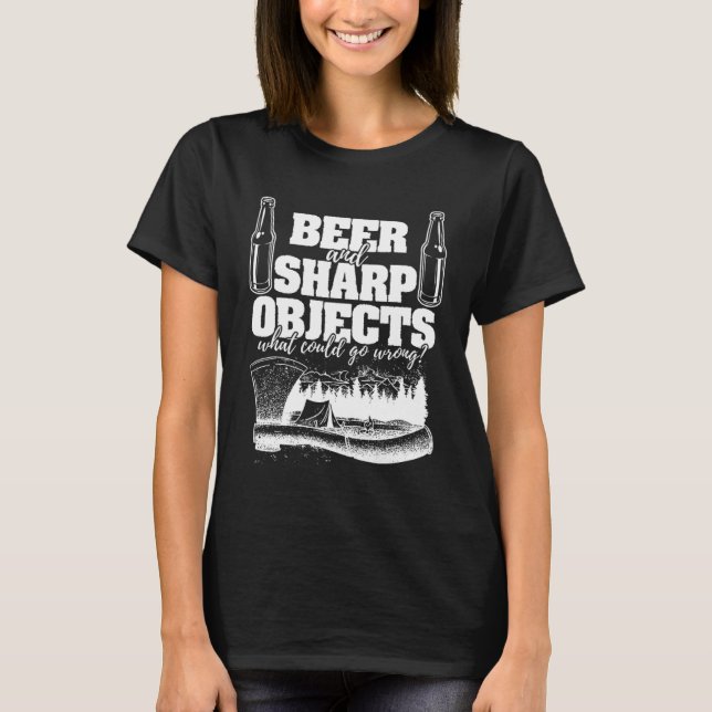 Camiseta Axe Beer & Sharp Objects Drinking Arborist Brewmas (Anverso)