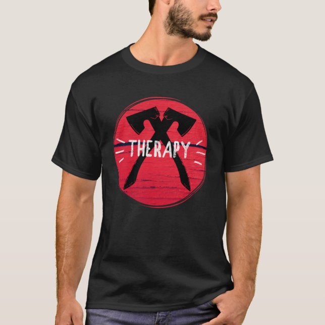 Camiseta Axe Throwing Therapy Graphic (Anverso)