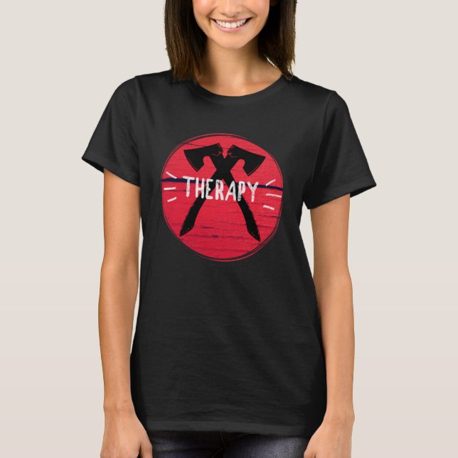 Camiseta Axe Throwing Therapy Graphic (Anverso)