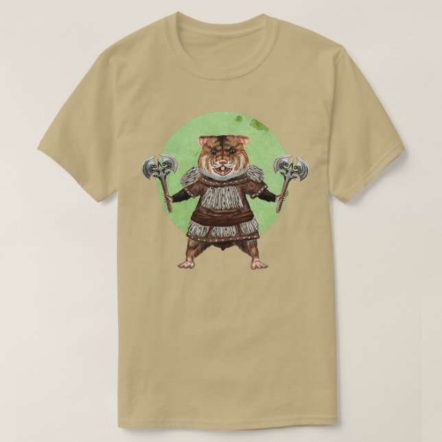 Camiseta Axe Weilding Hamster in yellow (Diseño del anverso)