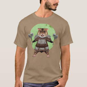 Camiseta Axe Weilding Hamster in yellow