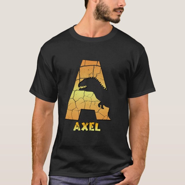 Camiseta Axel chicos personalizados dinosaurios lindos pers (Anverso)
