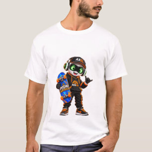 Camiseta - Axel Cyber Skater Robot - ASW Universo