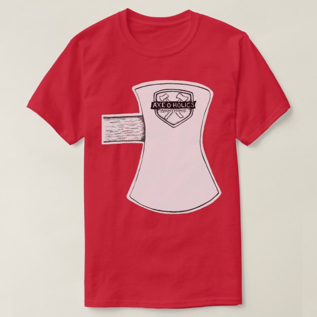 Camiseta AxeOHolics Anonymous Shield Stamp Ax Head (Diseño del anverso)