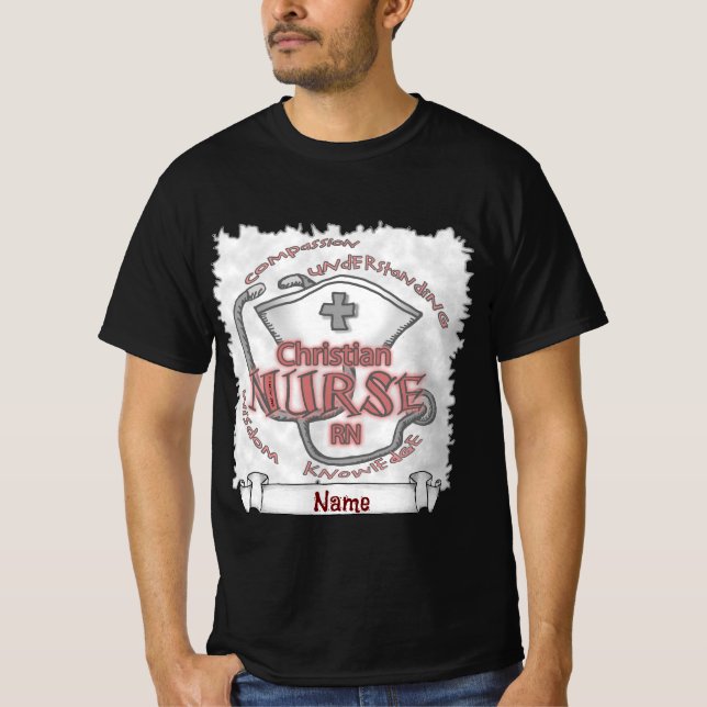 Camiseta axioma de enfermería cristiana (Anverso)