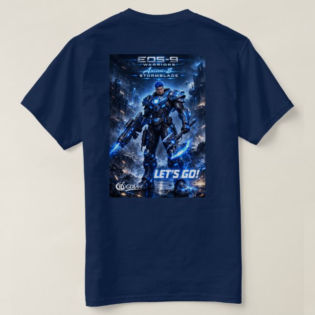CAMISETA - AXION-8 STORMBLADE - ¡VAMOS! (Reverso del diseño)