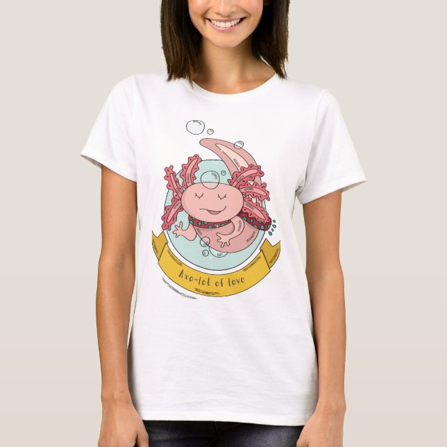 Camiseta Axo-Lot Of Love - Cute Axolotl T-Shirt (Anverso)