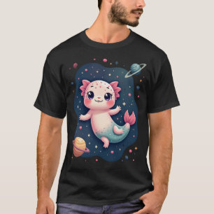 Camiseta Axolote Espacial Galáctico Kawaii Lindo Axolote Es