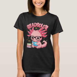 Camiseta Axolote Rosa Kawaii Readsoltl Libro Animal Leyendo
