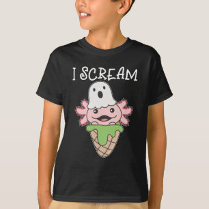 Camiseta Axoloteen Halloween Fantasma I Grito de pepino