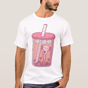 Camiseta Axoloteo Cuto Nadando En Té De Burbuja