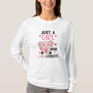 Camiseta Axolotl Ama A Los Animales Dulces Para Chicas De C