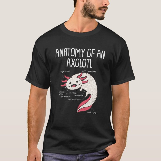 Camiseta Axolotl Anatomía Cinco De Mayo Mexicano Salamandra (Anverso)