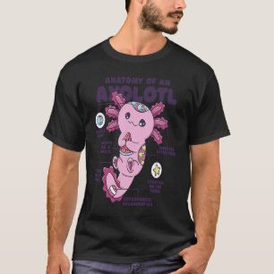 Camiseta Axolotl Anatomy Cute Lovely