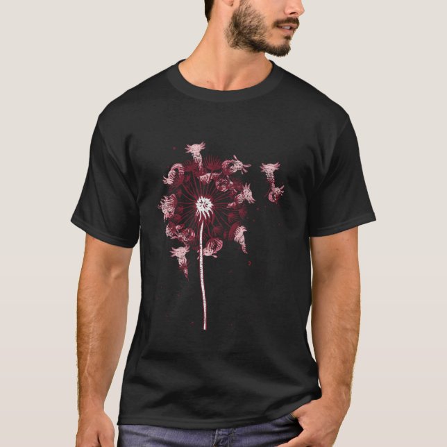 Camiseta Axolotl Anfibio Salamander Tail Ltituon Dandelion (Anverso)