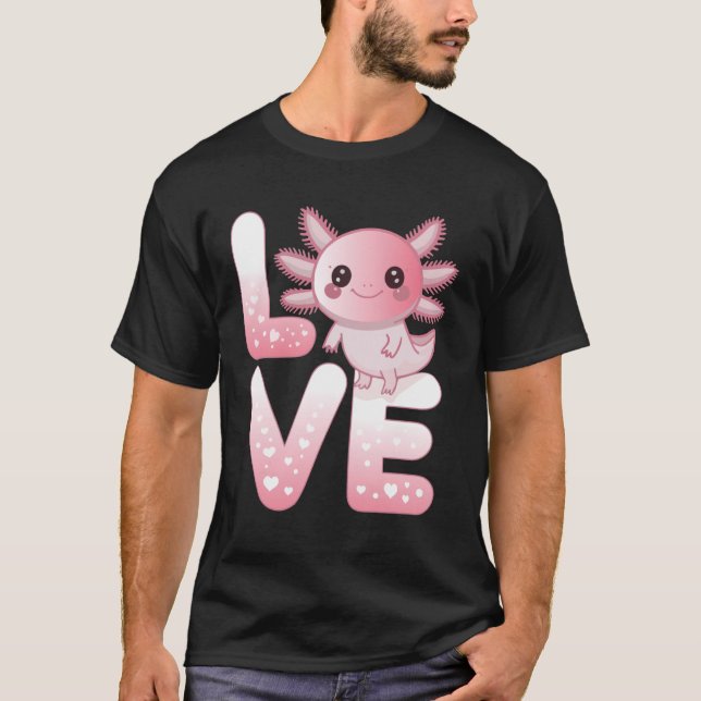 Camiseta Axolotl Animals Kawaii Axolotls Lovers Cute Axolot (Anverso)