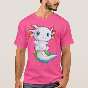 Camiseta Axolotl Arcoiris Salamander Mexicano Cute Anfibio