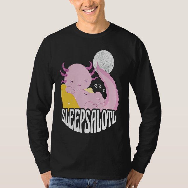 Camiseta Axolotl at sleeping and the saying Sleepsalot (Anverso)