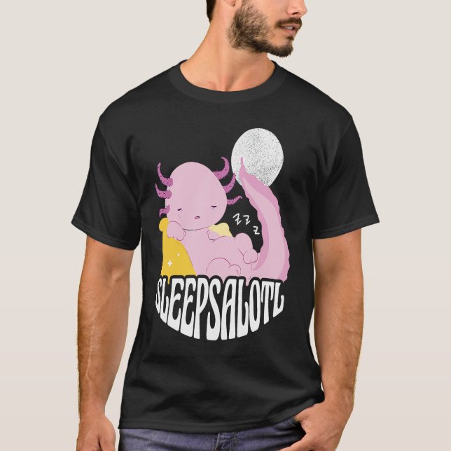 Camiseta Axolotl at sleeping and the saying Sleepsalot (Anverso)