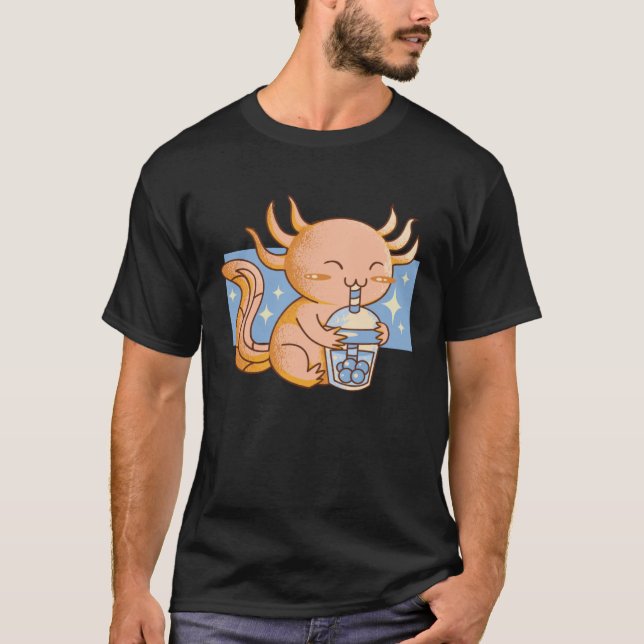 Camiseta Axolotl Bebe Bubble Tea (Anverso)