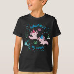 Camiseta Axolotl Birthday Boy T-Shirt<br><div class="desc">Haz que tu pequeño día sea especial con esta camiseta Axolotl Birthday Boy. Personalice agregando el nombre y la edad de su hijo. Elementos coincidentes disponibles.</div>