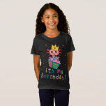 Camiseta Axolotl Birthday-Shirt<br><div class="desc">Adorable fiesta de cumpleaños y cupcakes de axolotse squishmallow</div>