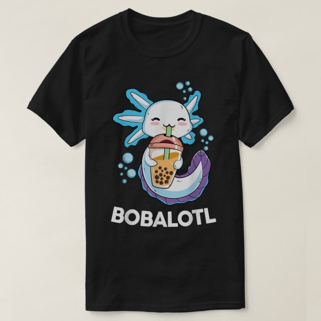 Camiseta Axolotl Boba Bubble Tea Kawaii Anime niños japones (Diseño del anverso)